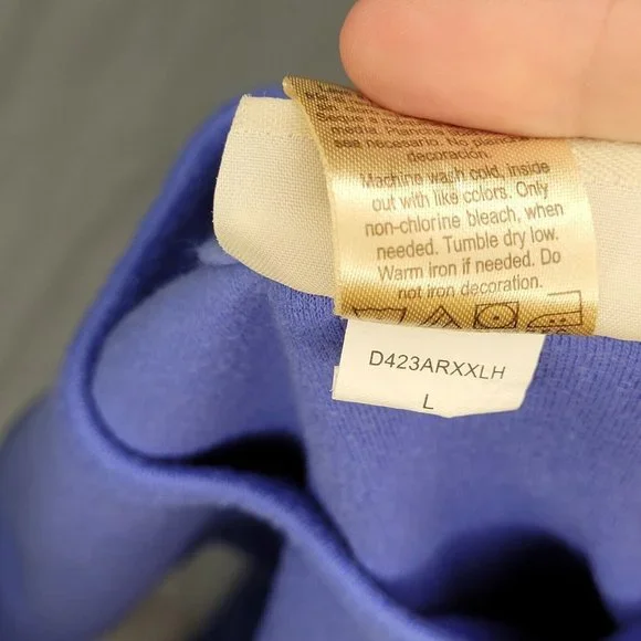 Santa On a Beach Christmas "Let It Snow Somewhere Else" Blue Longsleeve Lg Shirt - Picture 5 of 13